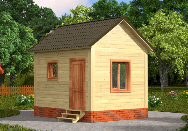 Баня 3х3 из бруса 150x150 под ключ - внешний вид